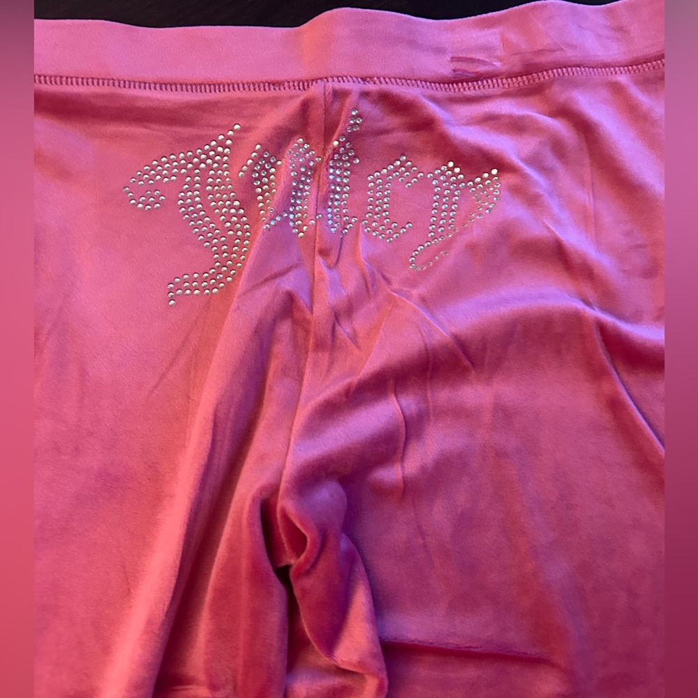 NWT Juicy Couture Velour festival Fuschia Track Suit sweatsuit large wome… bling - Picture 4 of 4